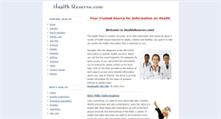 Desktop Screenshot of healthreserve.com